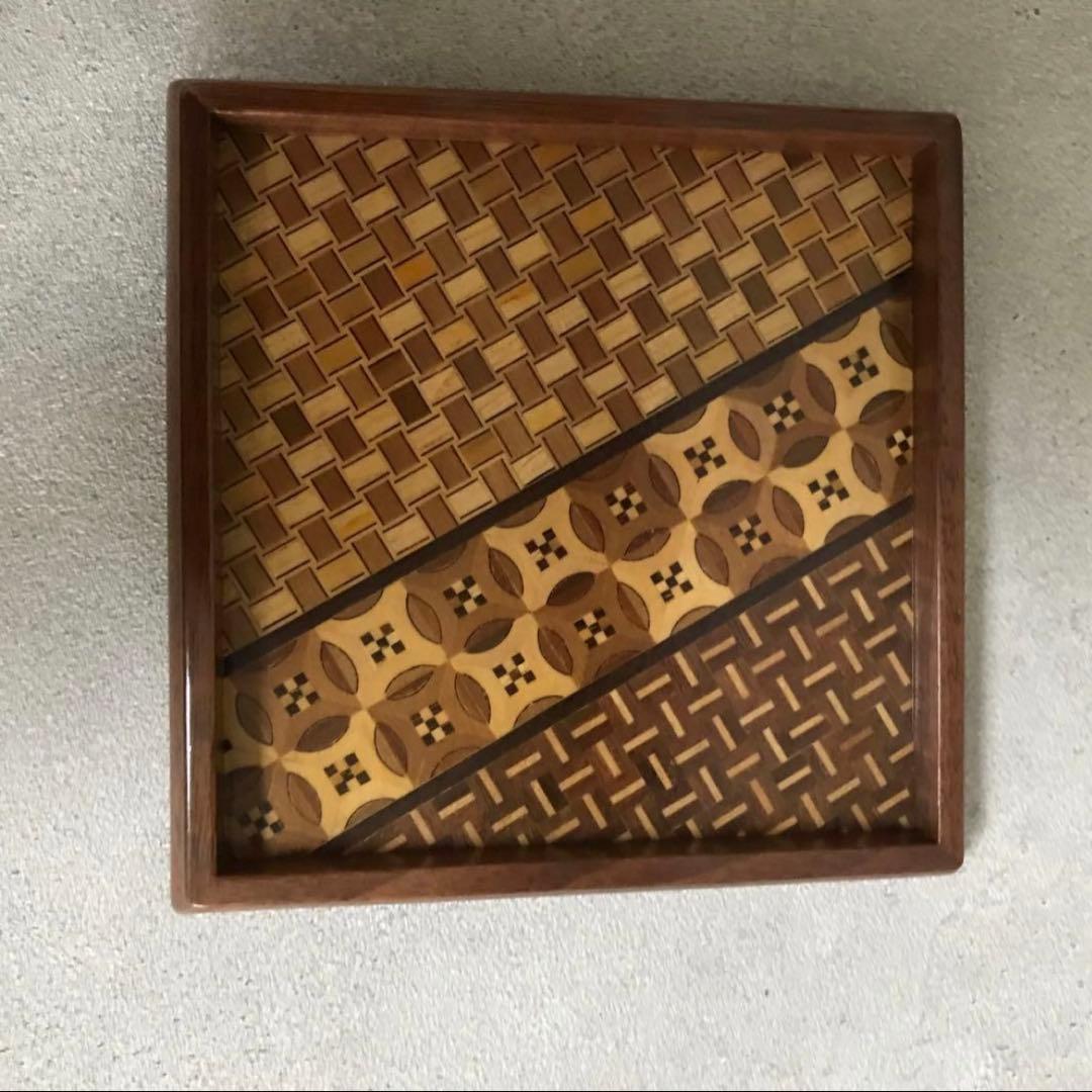 希少　箱根細工　工芸品　取り皿　10枚　取り箸付き