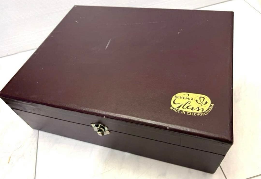 再々値下げ❣️未使用 高級 ボヘミア クリスタル ブランデー グラス6客 三越