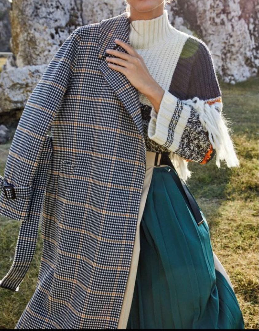 近年　アイコンコート　クチートアマーノ　希少　ギンガムチェック　大きいサイズ