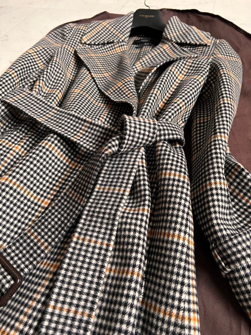近年　アイコンコート　クチートアマーノ　希少　ギンガムチェック　大きいサイズ