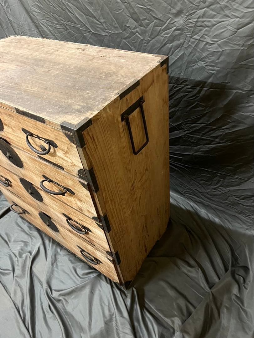 昭和レトロ 木製タンス ビンテージ 古物 骨董品 大正 明治