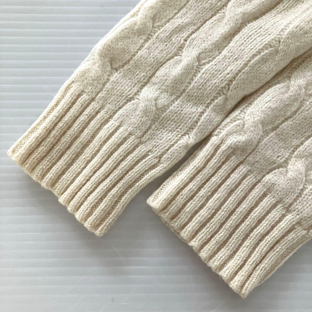 極美品　Polo Ralph Lauren ケーブルニット アイボリー　L