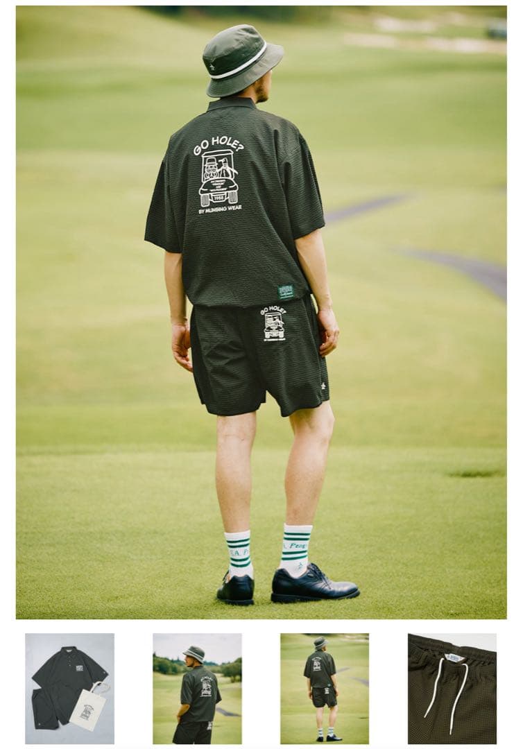 Penguin by Golfickers セットアップ　カーキ　XL