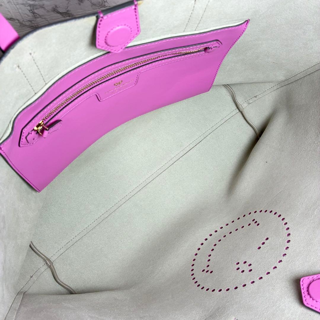 美品　アニヤハインドマーチ　トートバッグ　スマイリー　リボン　ニコちゃん　A4可