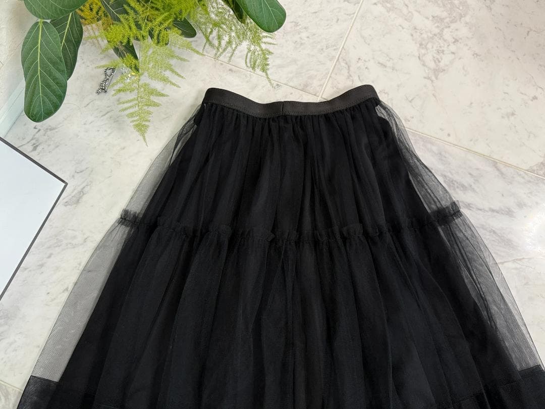 新品同様★’24年★ANAYI/アナイ チュールティアードギャザースカート36