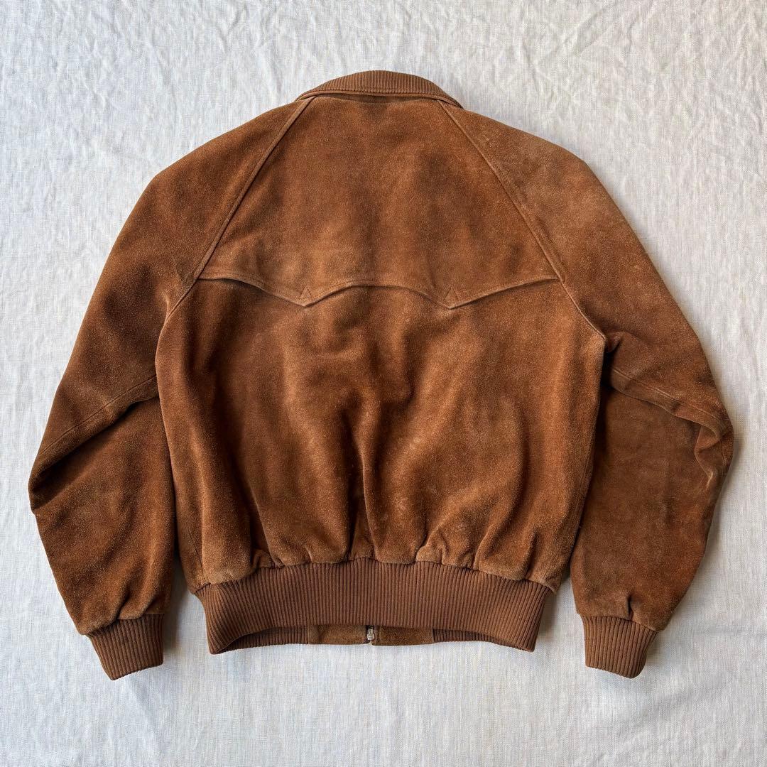 90s polo ralph lauren スエード ハリントンジャケット G9