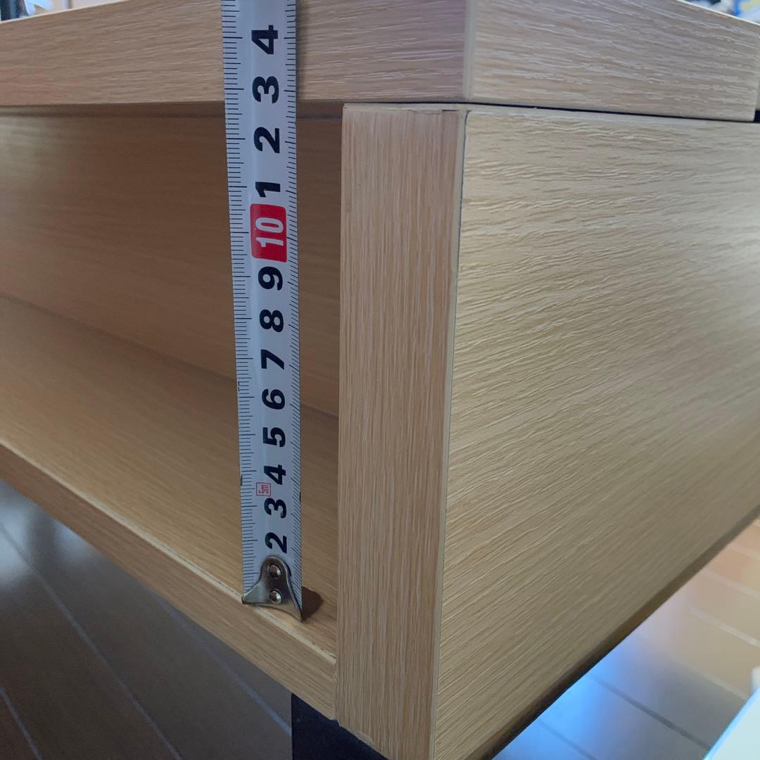 昇降式テーブル　ベージュ　小物置き付き　※4月7日処分予定です