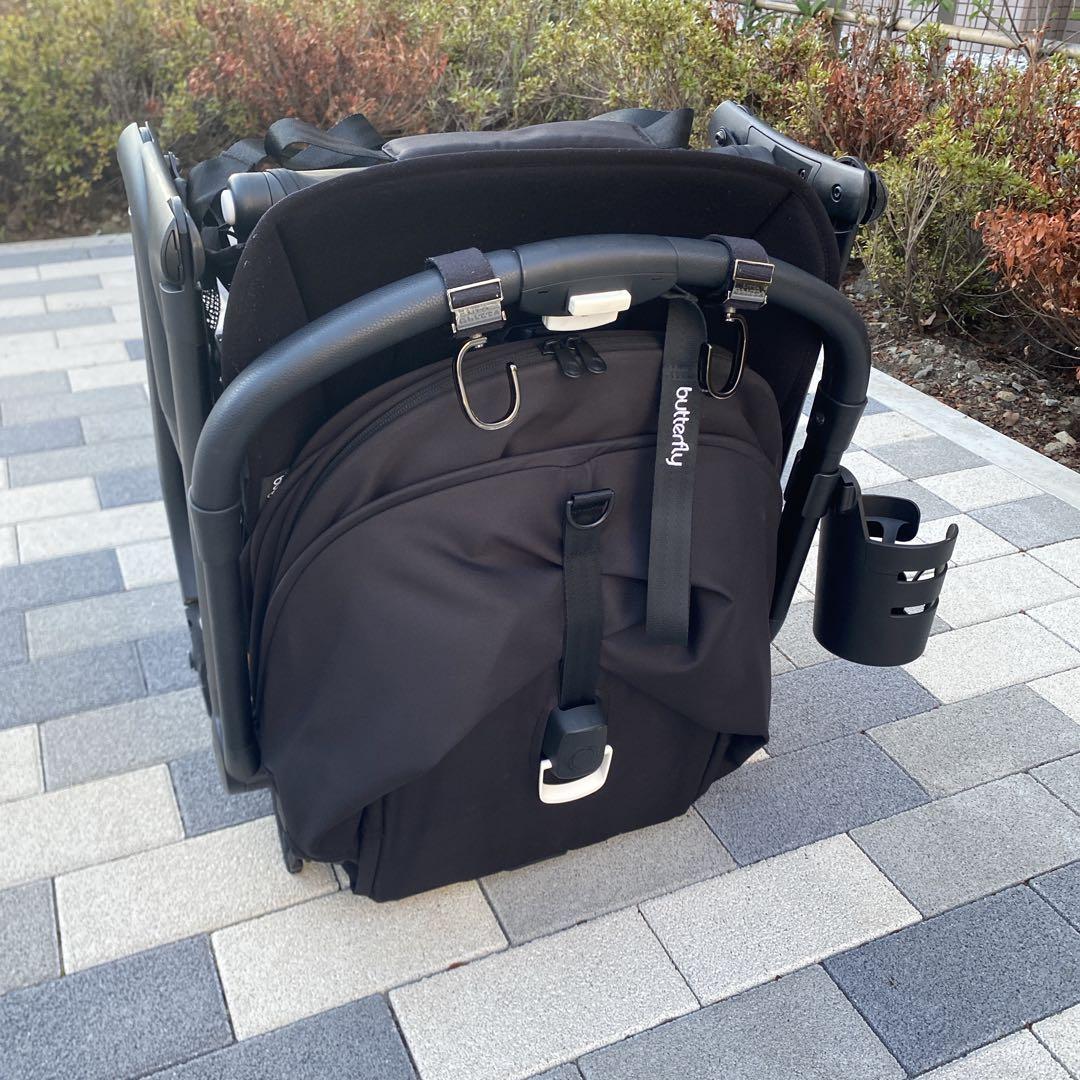 cen美品】バガブー バタフライ ミッドナイトブラック　/レインカバー