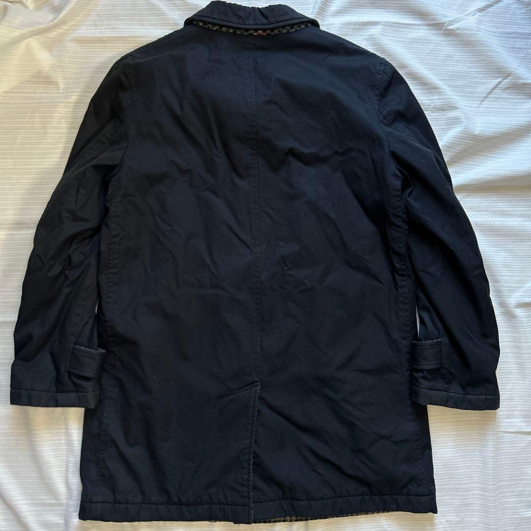 コムデギャルソンオム 03AW田中オム　千鳥格子ウール裏地　ステンカラーコート