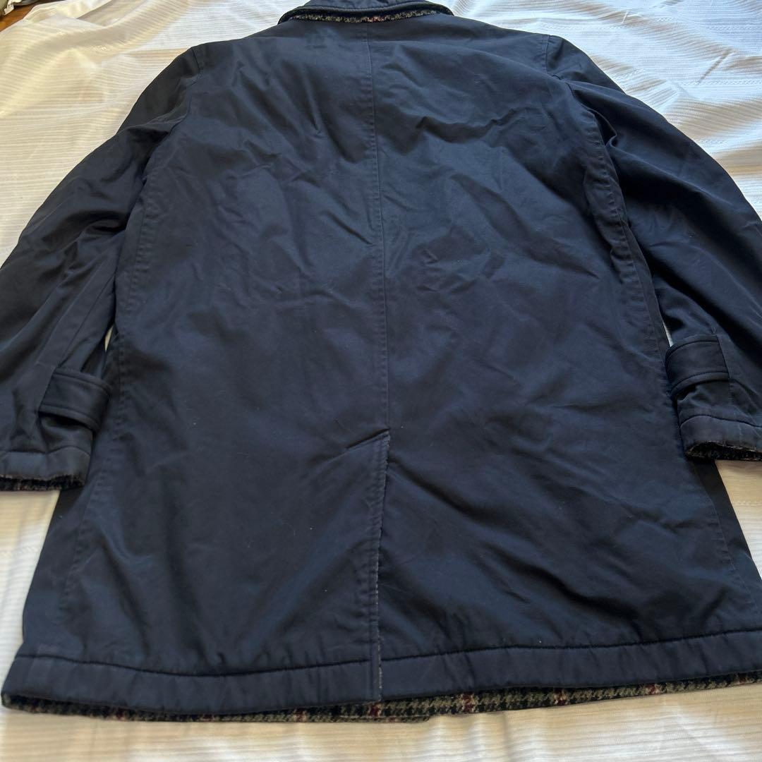 コムデギャルソンオム 03AW田中オム　千鳥格子ウール裏地　ステンカラーコート