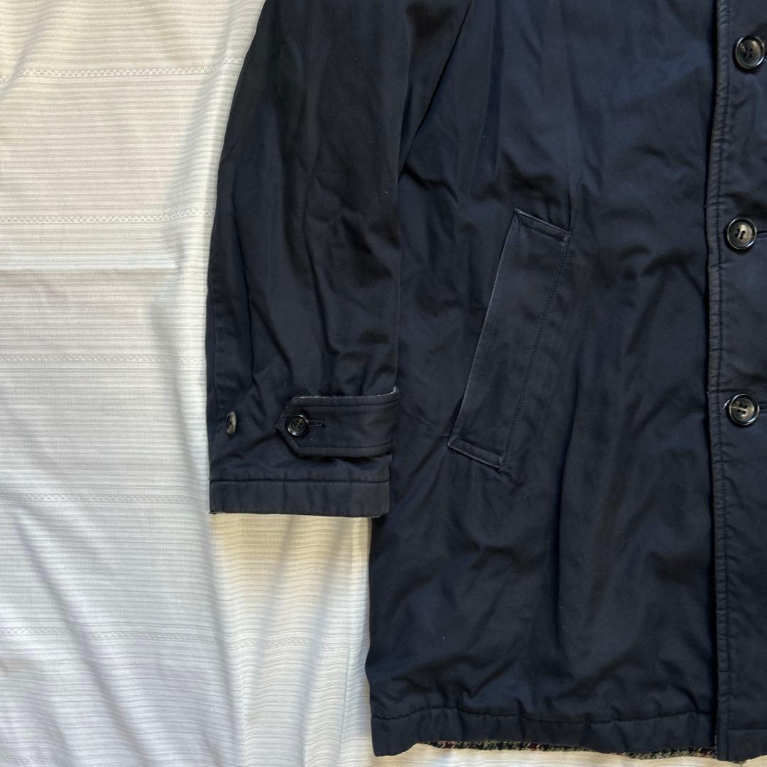 コムデギャルソンオム 03AW田中オム　千鳥格子ウール裏地　ステンカラーコート