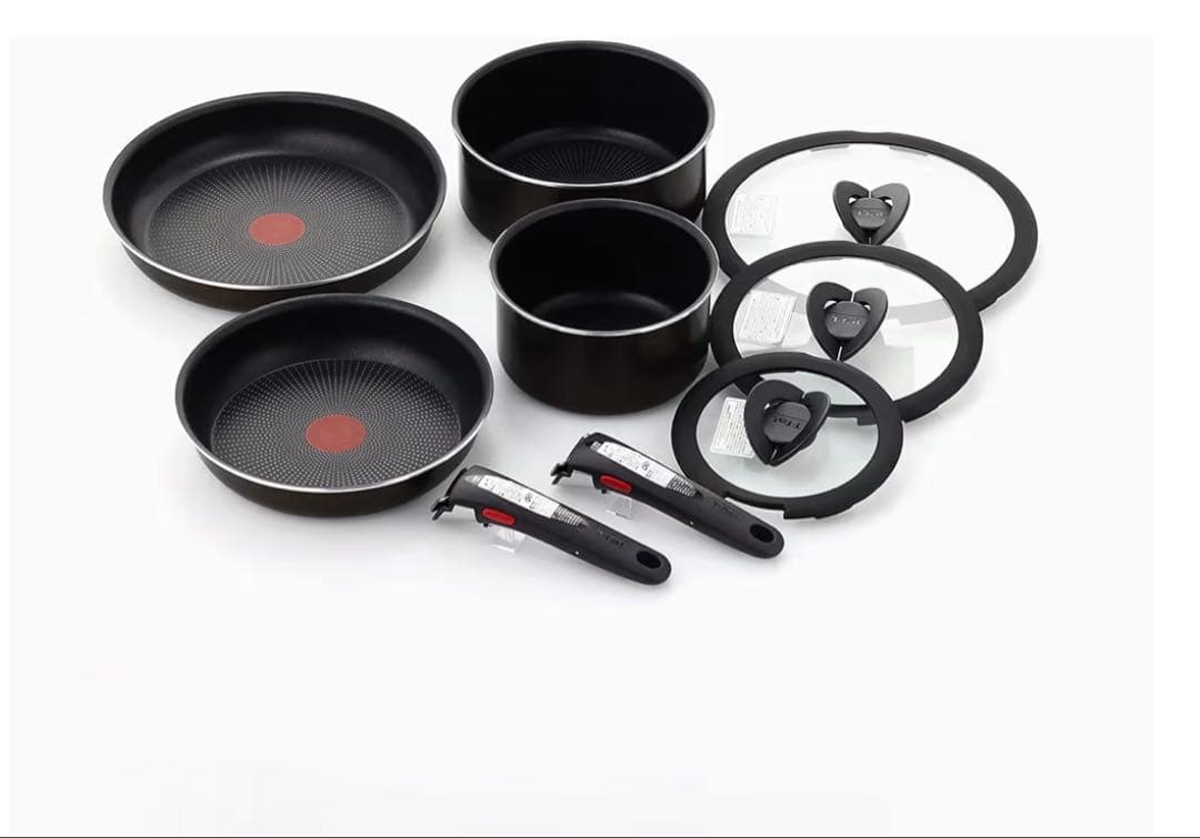 ティファール 取っ手のとれる 鍋 フライパンセット 9点セット