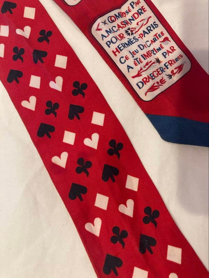 エルメス　ツイリー　トランプ柄