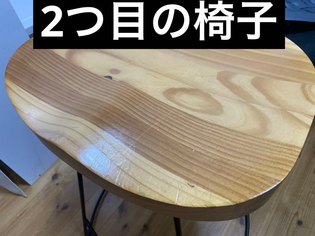 KANADEMONO チェア2脚+机のセット※引取り価格