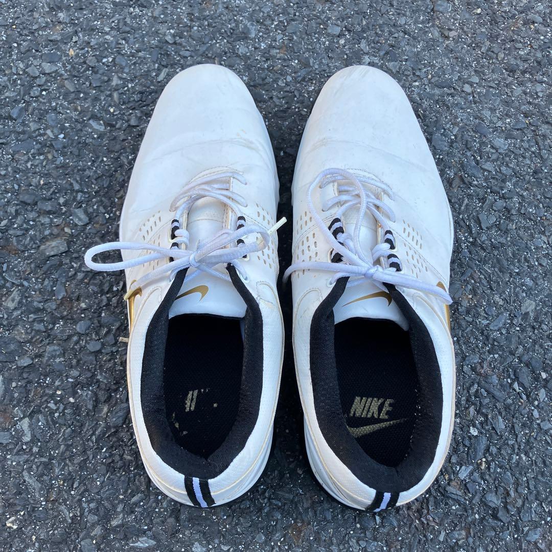 Nike ゴルフシューズ ホワイト ゴールド 26.0cm