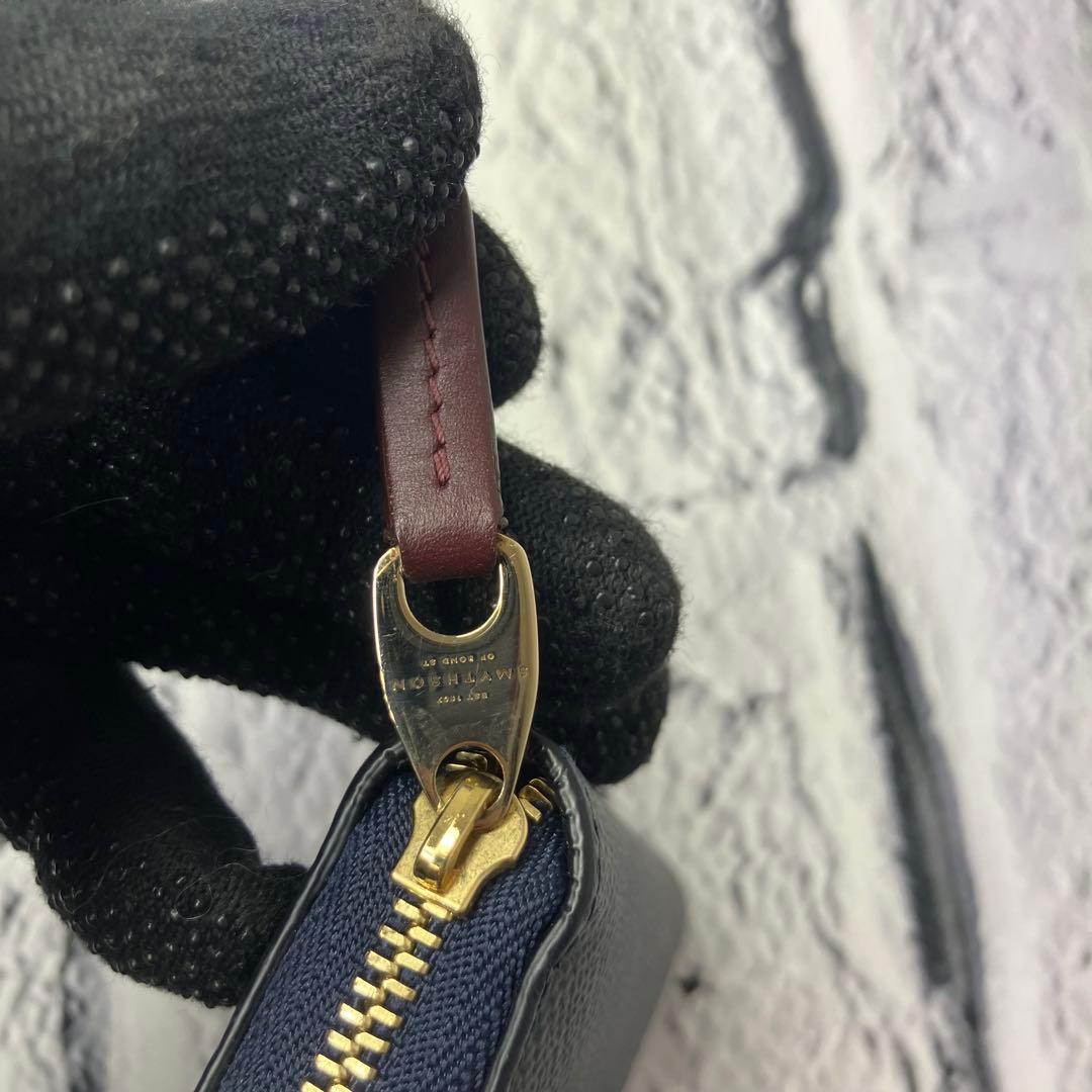 極美品✨スマイソン ラウンドファスナー パナマ サフィアーノレザー ケース