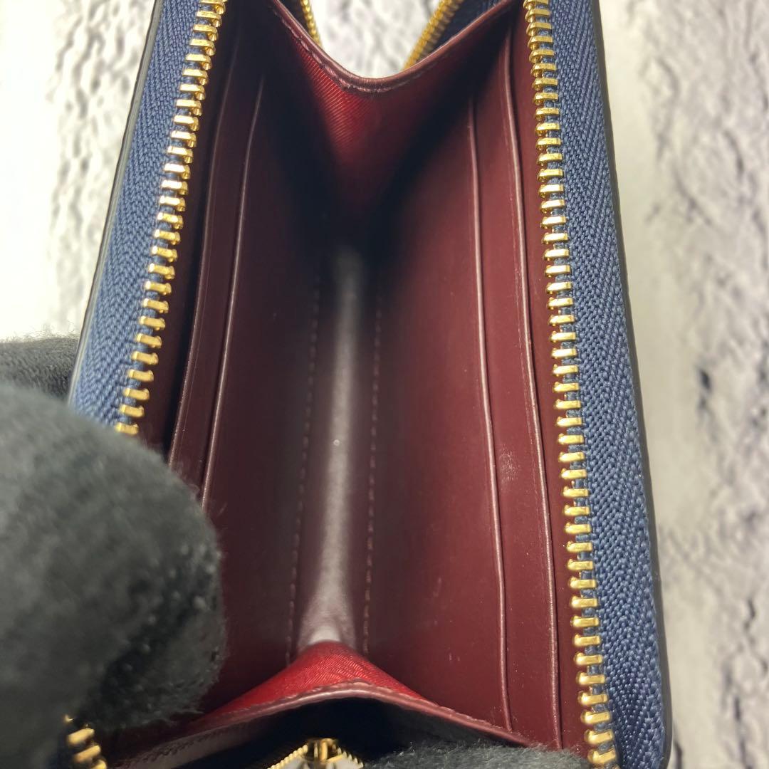 極美品✨スマイソン ラウンドファスナー パナマ サフィアーノレザー ケース