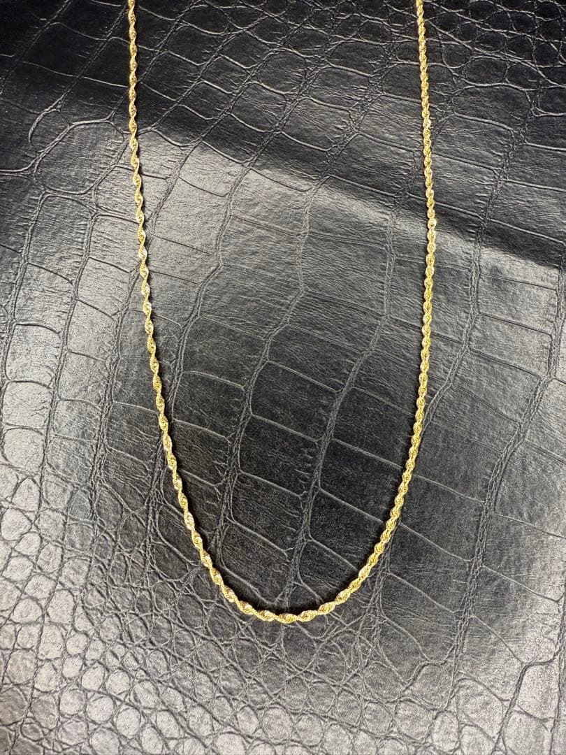 アクセサリー 10K Gold Rope Necklace 51cm 2mm