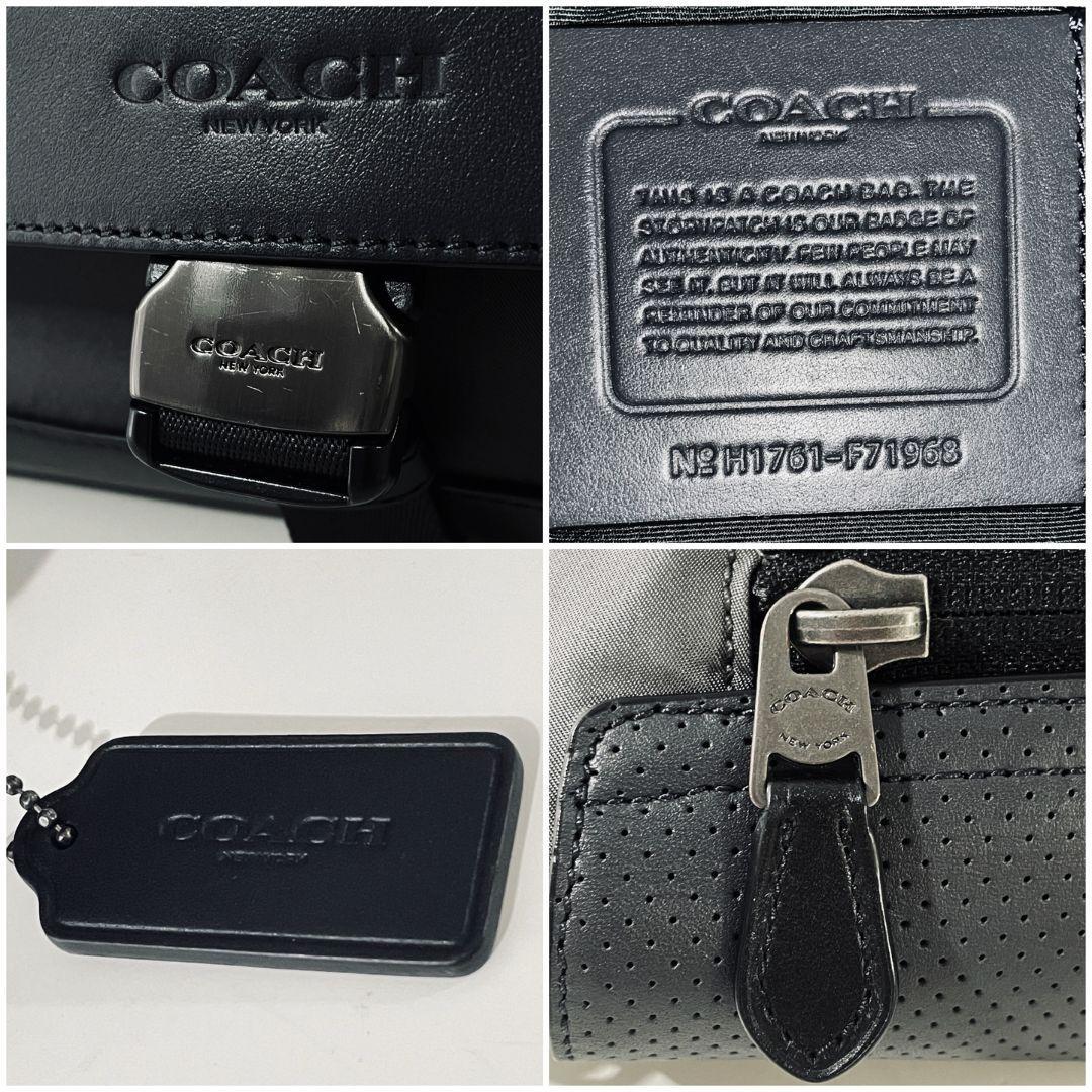 コーチ パフォレイテッド レザー バイクバッグ メッセンジャーバッグ ショルダー