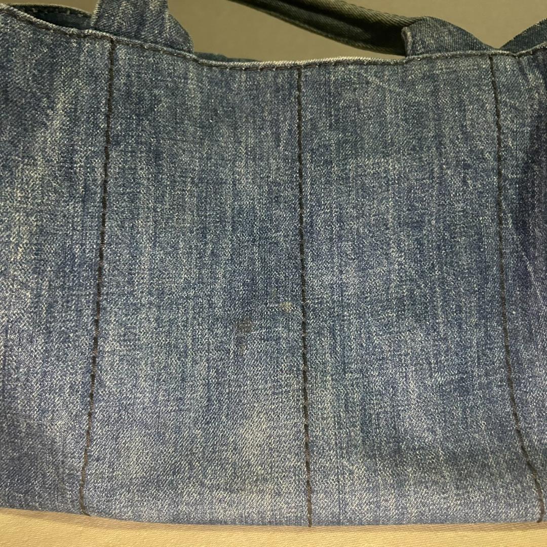 【鑑定済】PRADA プラダ カナパ Mサイズ AVIO デニムトートバッグ