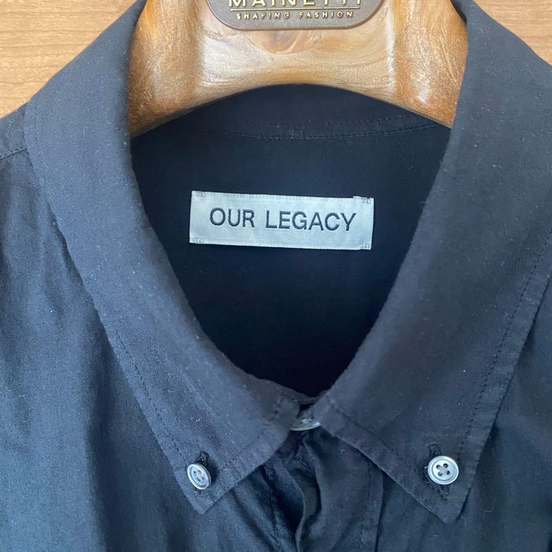 OUR LEGACY 黒 ボタンダウンシャツ