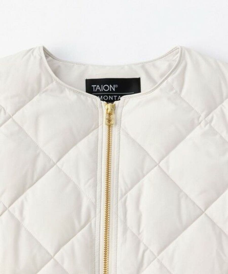 UNFILO×TAION キルティング ショート丈ブルゾン アイボリー Sサイズ