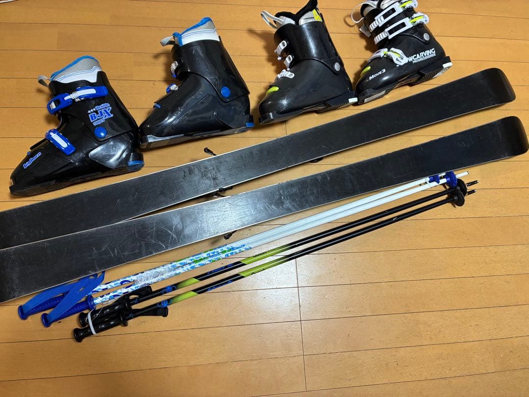 美品140cm ROSSIGNOL スキーセット　靴24or25cm