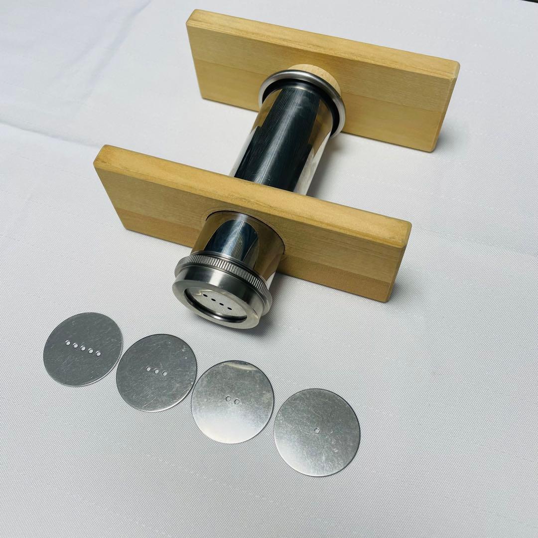 【中古】モンブラン 絞り器 手動 木製 ステンレス