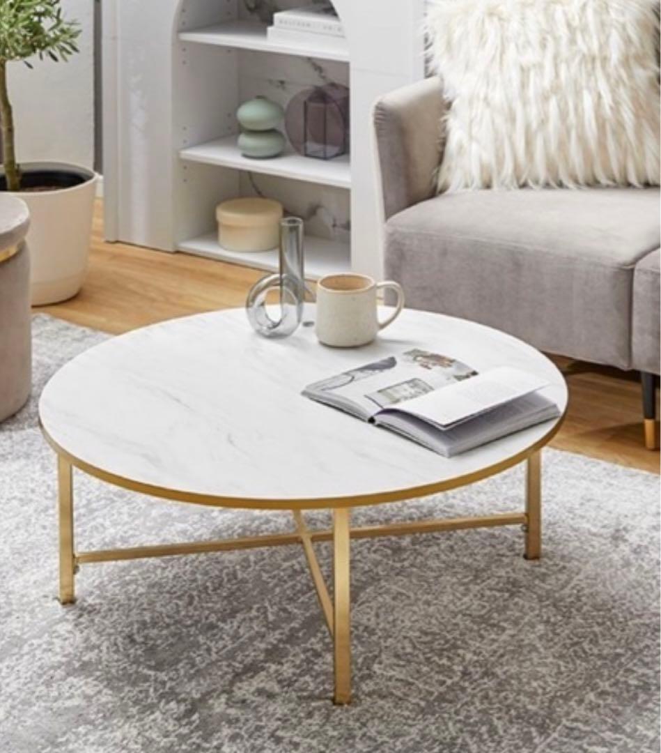 都内搬送無料 LOWYA 丸テーブル 引き取り限定