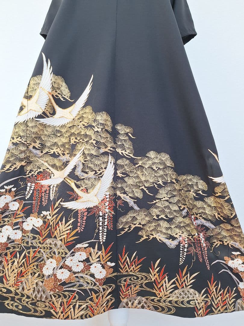 着物リメイクワンピース3643