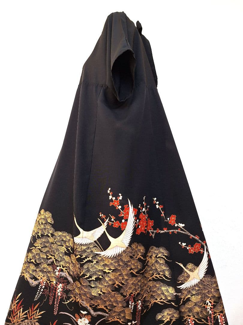 着物リメイクワンピース3643