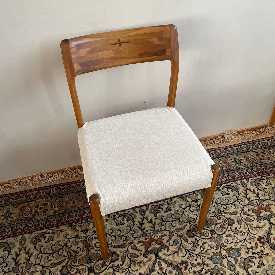 ④EDDA エッダ　ダイニングチェア　朝日木材加工　無垢材　1脚