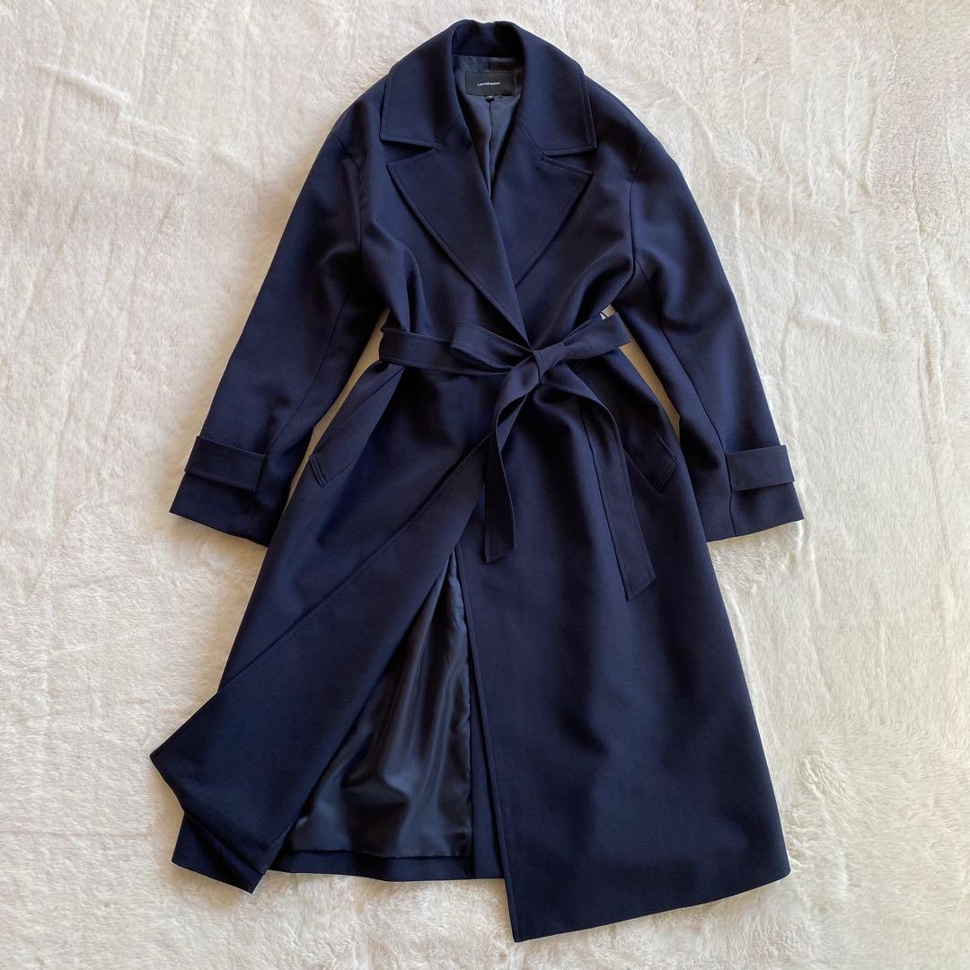 【美品】 2025SS ロートレアモン　防シワUVトレンチコート　ネイビー