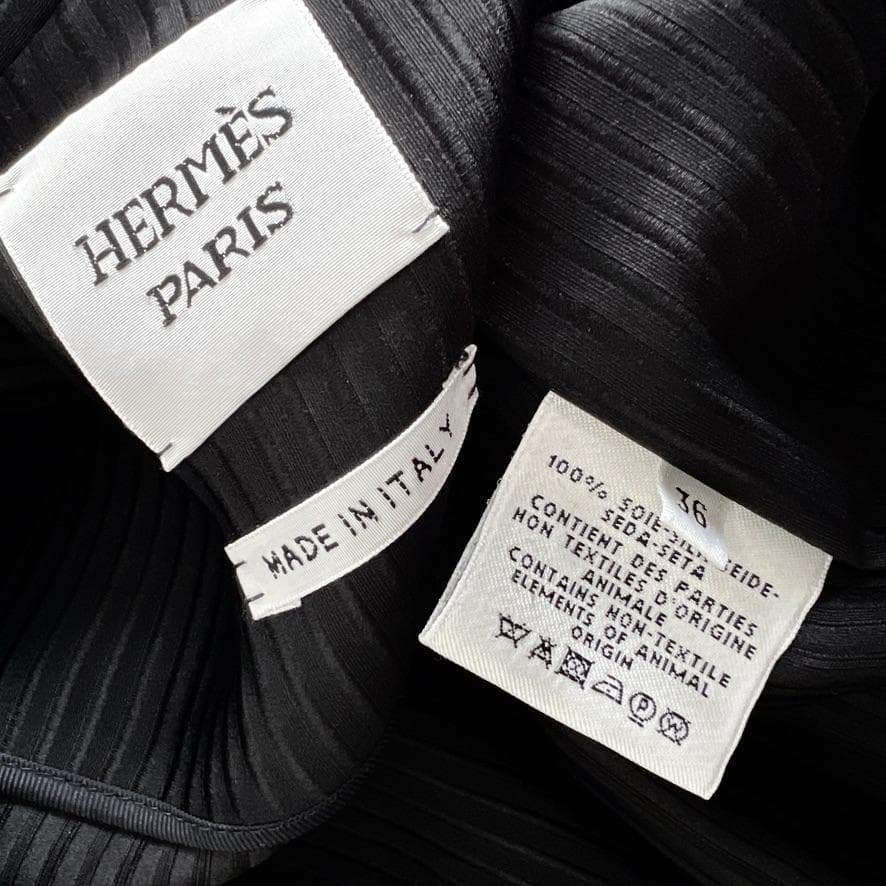極美品★HERMES★シルク★ダブルフェイス★刺繍ライン★ベルト★コート