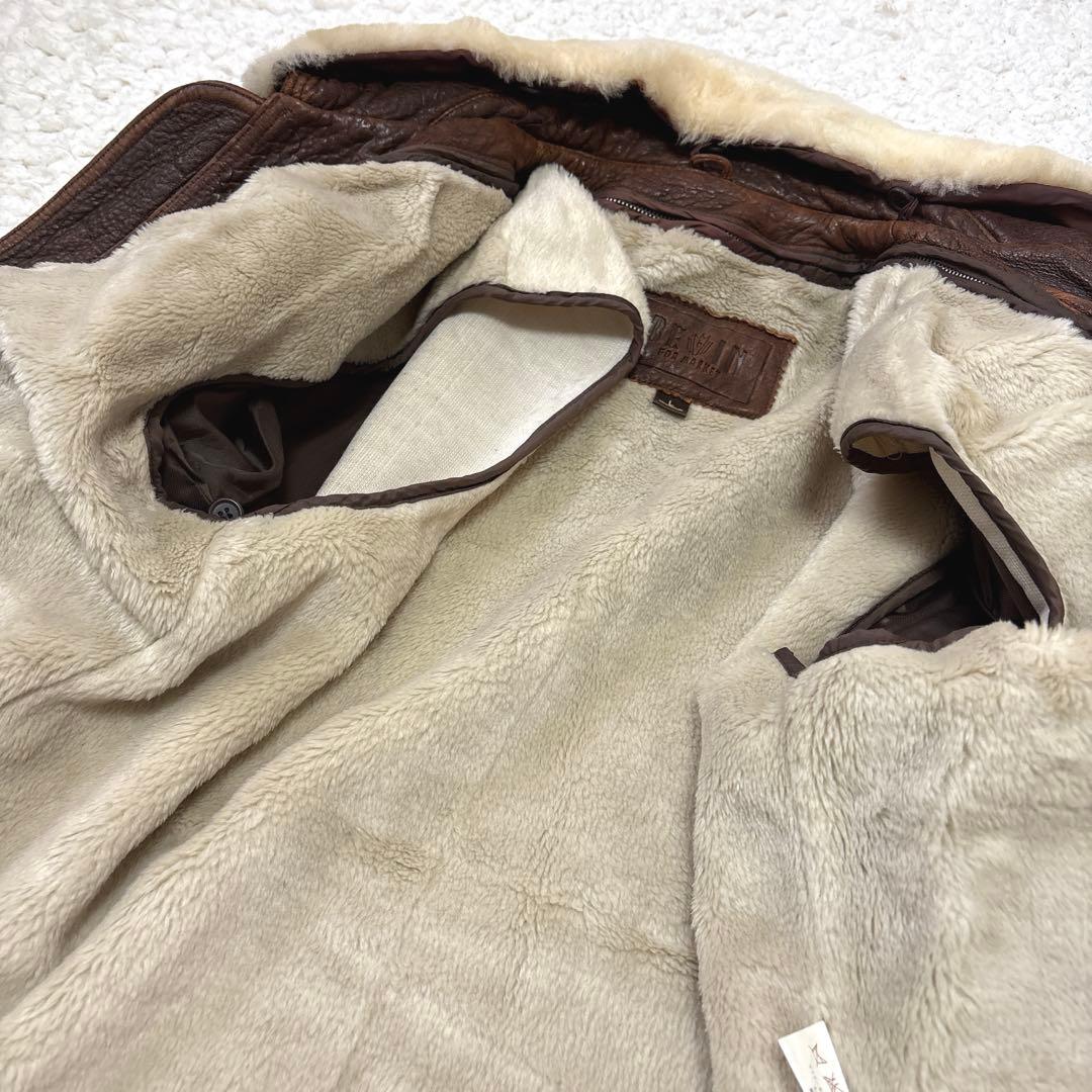 BEIN FOR MARKET フライトジャケット 羊革 襟ムートン 韓国製 L