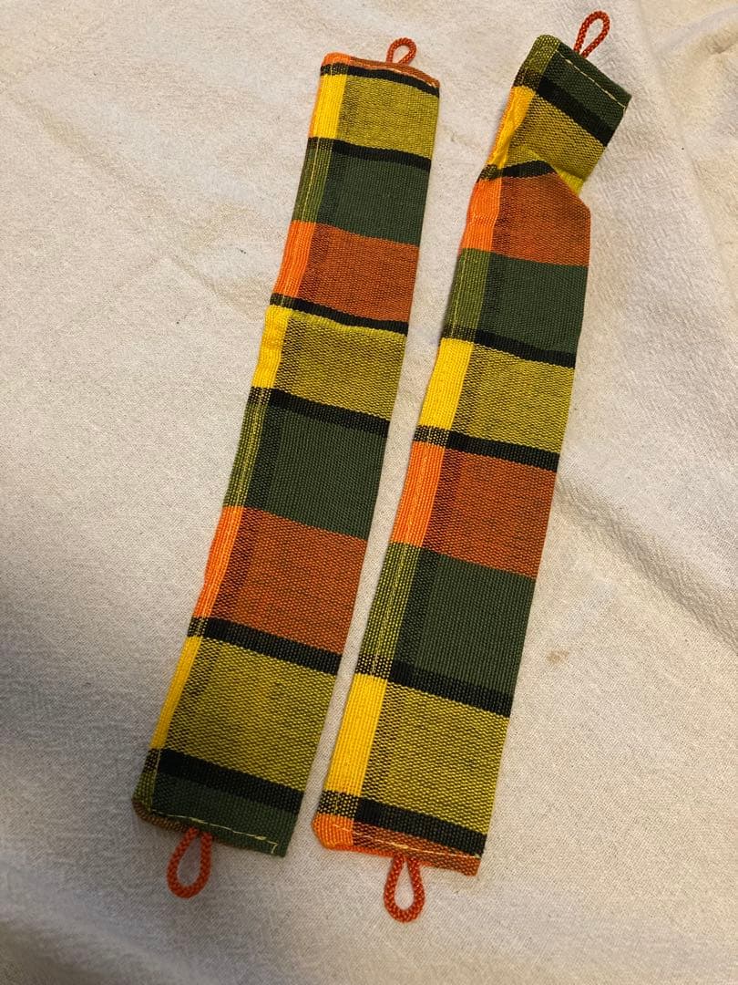 Nalgai チェック柄フリルカーテン2枚組