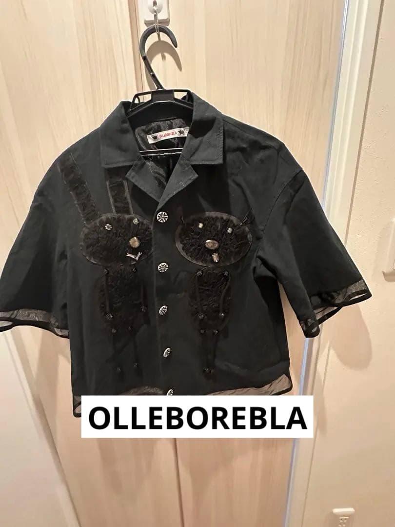 OLLEBOREBLA アルベロベロ 刺繍デザイン シースルー 半袖シャツ日本製