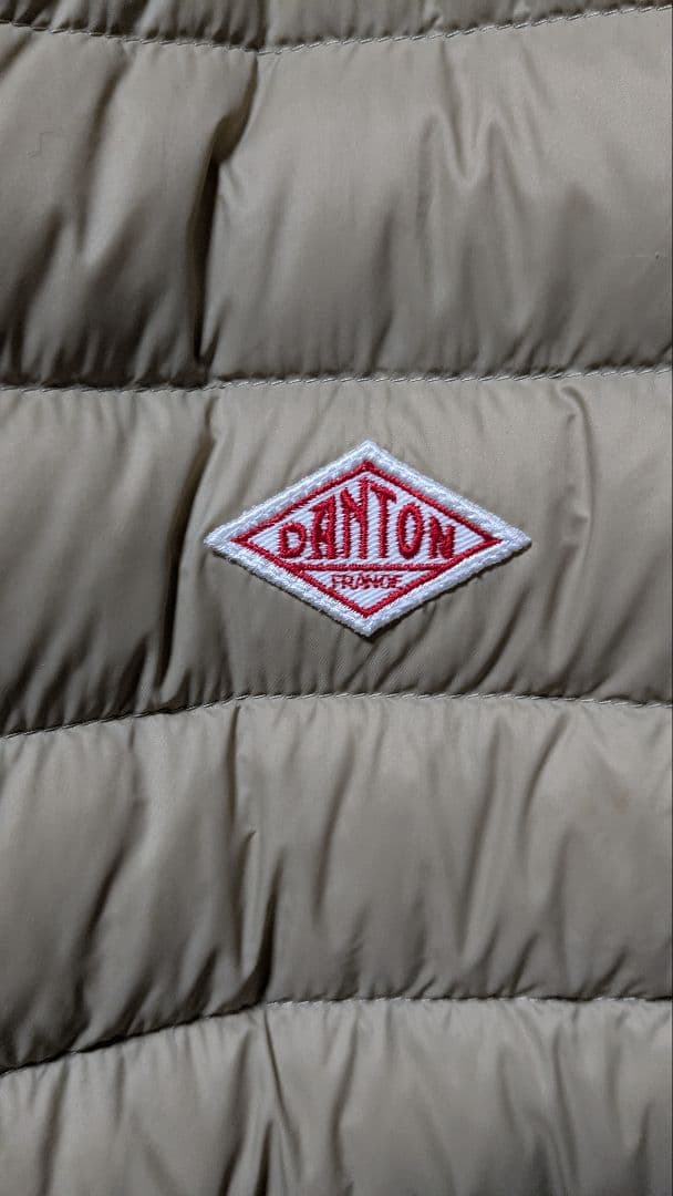 DANTON ベージュ キルティングダウンベスト サイズ36(Sサイズ相当)