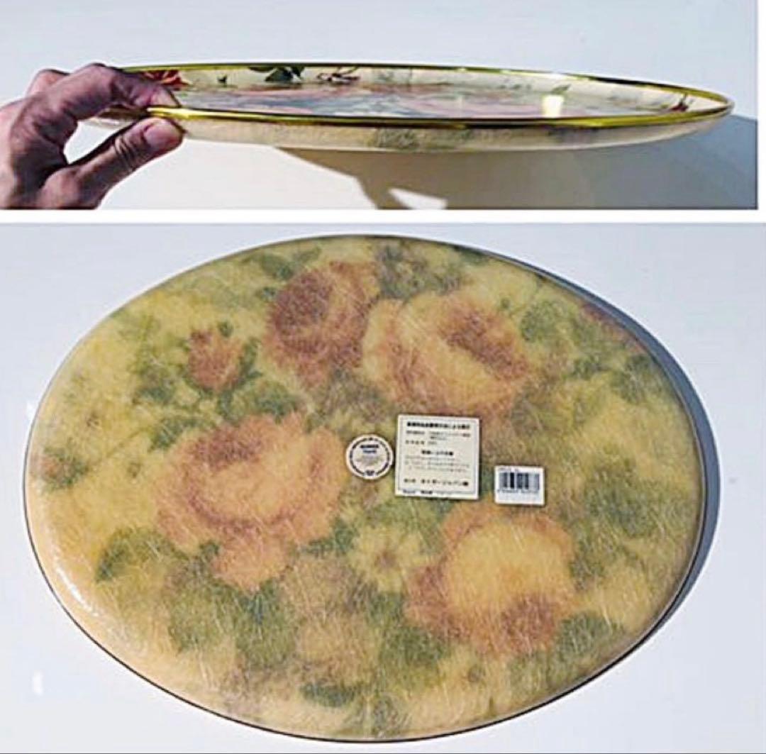 レトロ◆KESWICK TRAYS◆グラスファイバー◆薔薇◆特大トレイ◆イギリス