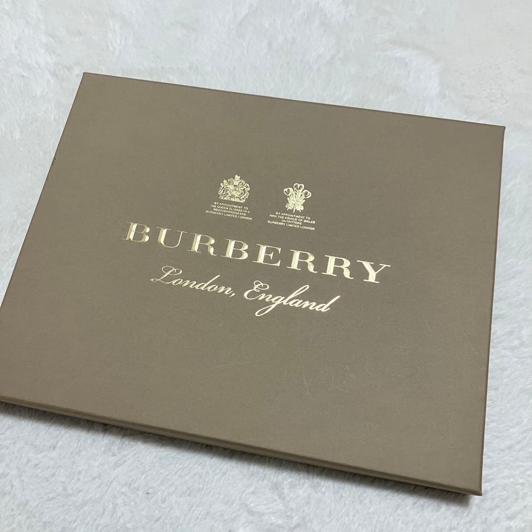 未使用級 箱付 BURBERRY シルク混 大判 ストール ノバチェック 金タグ
