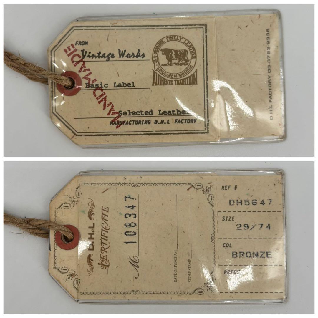 ヴィテージワークス ベルト 29/74 ブラウン レザー 本革 DH5647