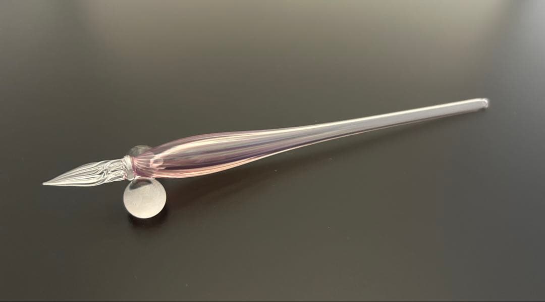 【値下げ】HASE硝子工房　ガラスペン 彗星/ピンク