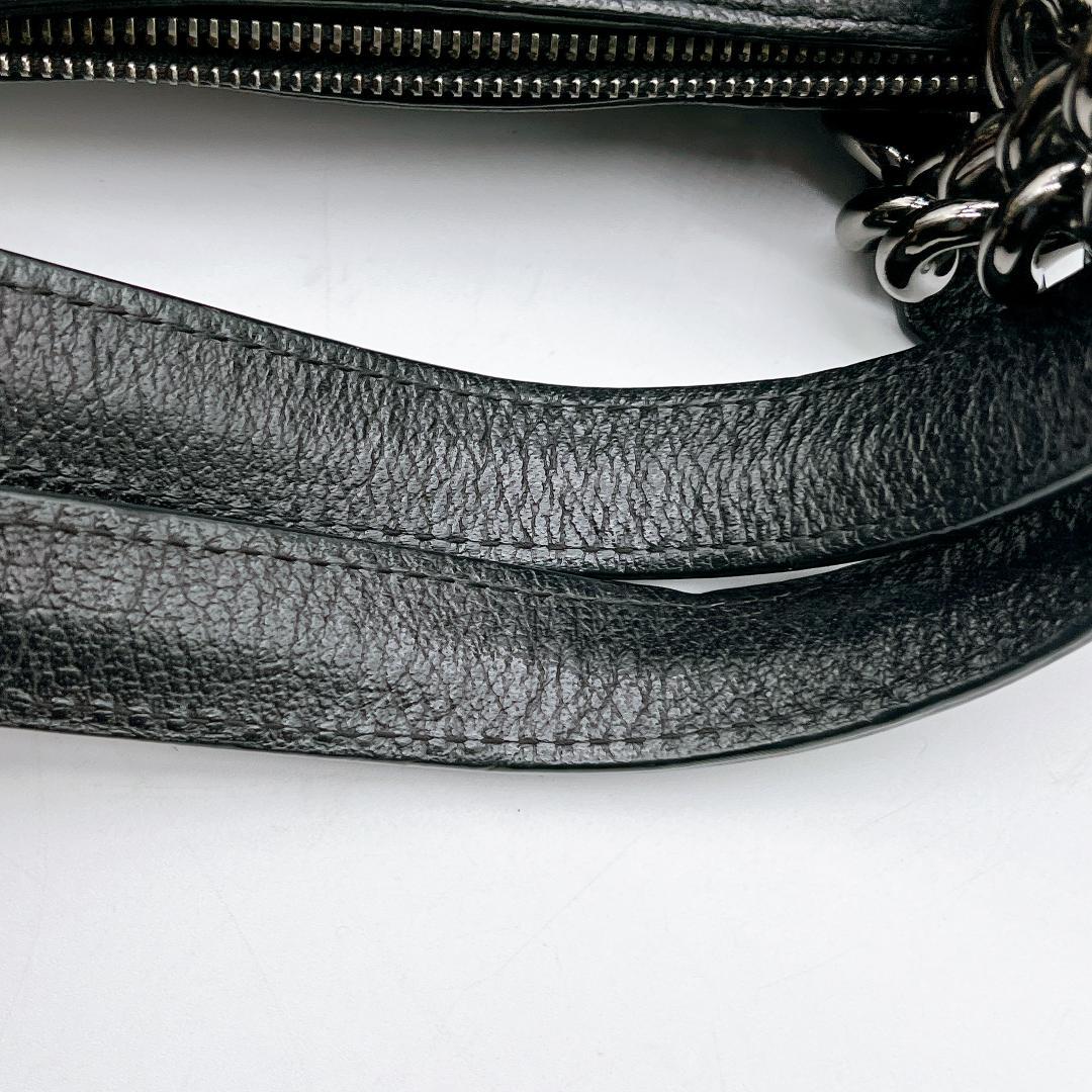 美品 BURBERRY シャドーチェック ナイロン チェーン トートバッグy10