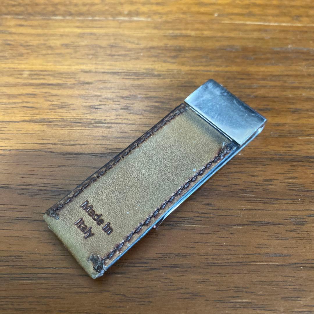 Berluti マネークリップ シルバー/ブラウン