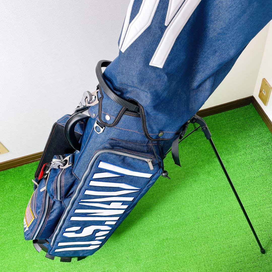 美品　アーミーベースコレクション　デニム　スタンドキャディバック　アイアンカバー