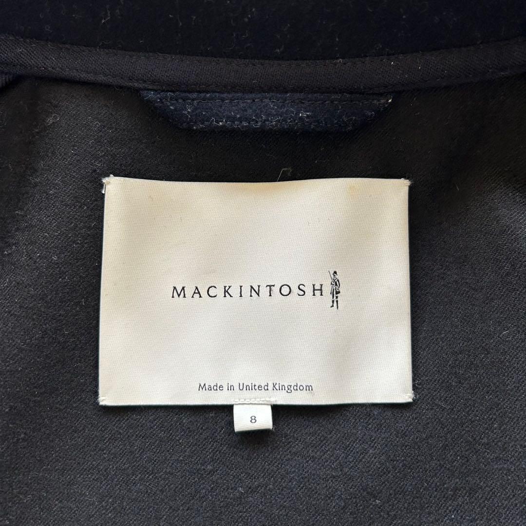 【美品】マッキントッシュ　ダブル　ロングコート　ウール　ロング丈　ネイビー　M