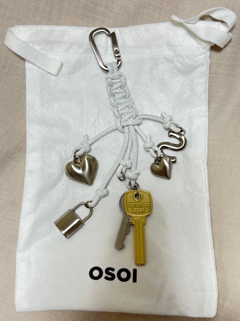 osoi キーチェーン・白 [希少]