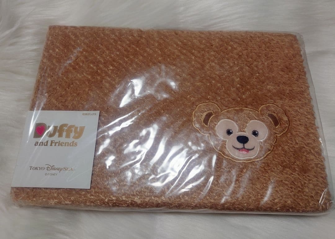 【水色】ダッフィー＆シェリーメイ収納ボックス