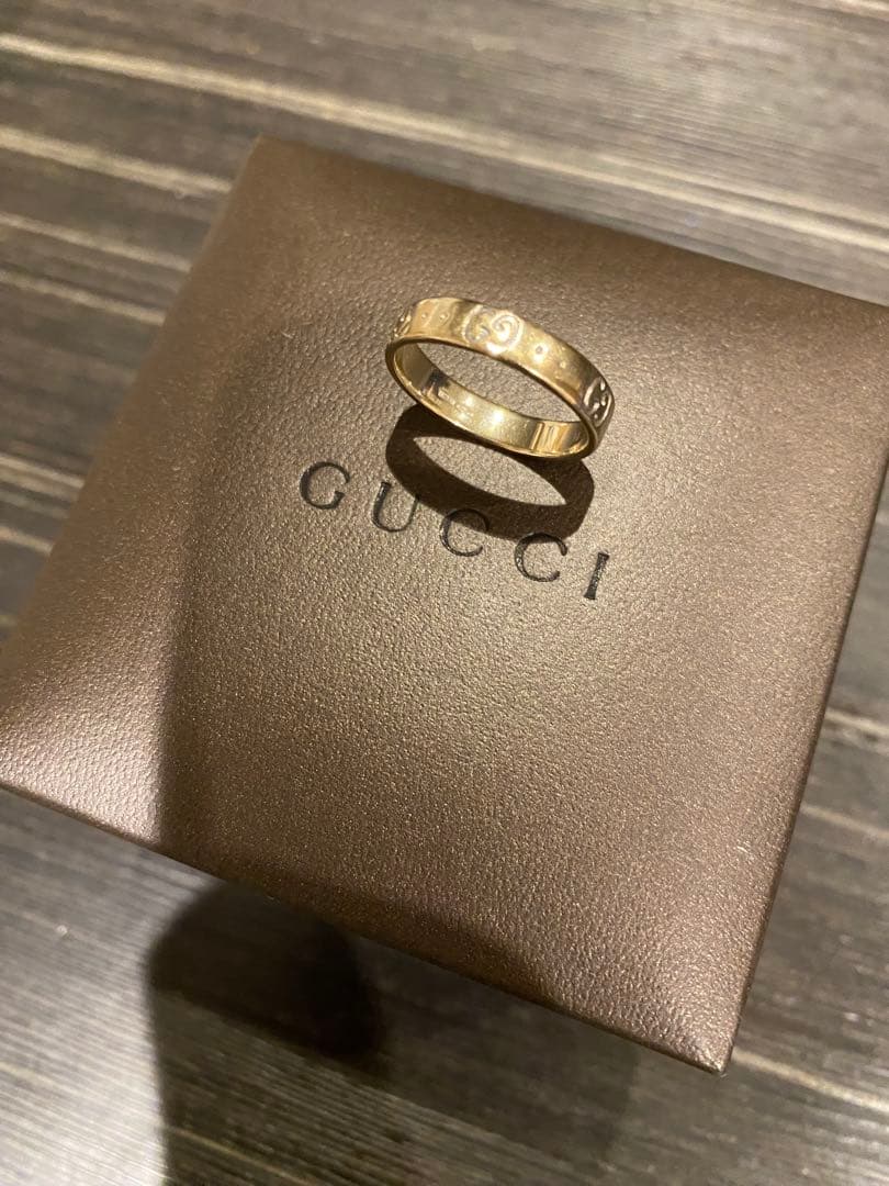 GUCCI ロゴ入りリング サイズ14