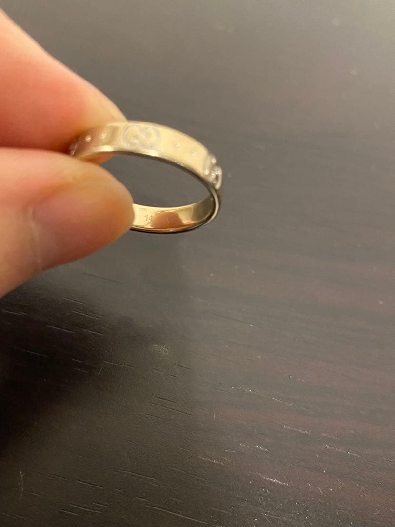 GUCCI ロゴ入りリング サイズ14